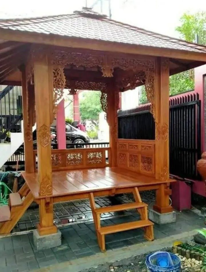 Gazebo Kayu Jati Ukir Jepara